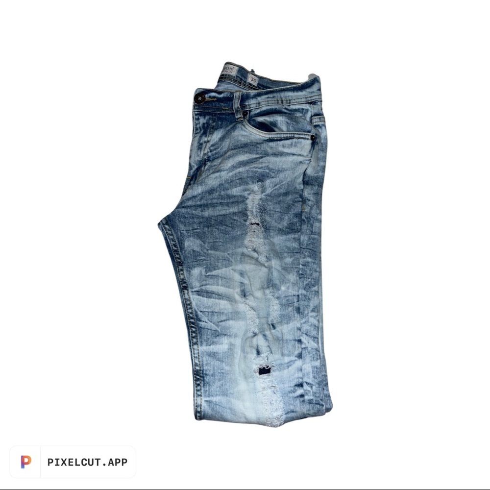 EVOLUTION BIKER SLIM JEAN (ICE BLUE)